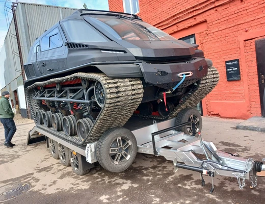 3-х осный прицеп для перевозки тяжелой техники до 4000 кг