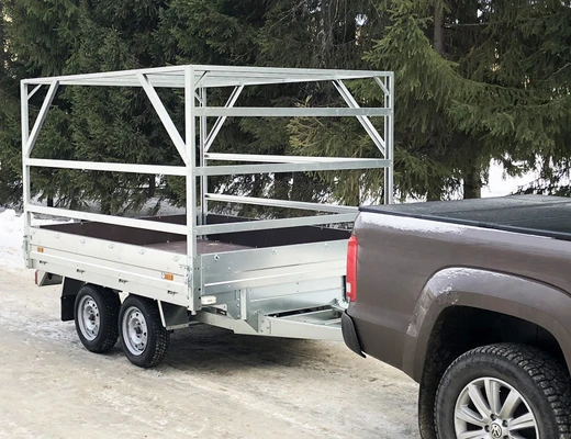 Прицеп бортовой двухосный без тормоза ССТ-7132-20 (платформа Ш=1821 мм)