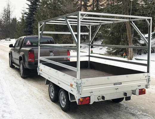 Прицеп бортовой двухосный с тормозом ССТ-7132-21 (платформа Ш=1821 мм)