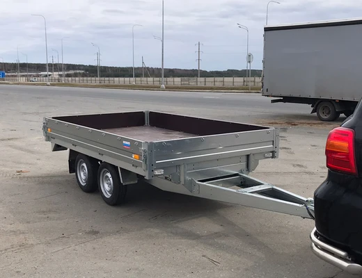 Прицеп бортовой двухосный без тормоза ССТ-7132-27 (платформа Ш=1821 мм)