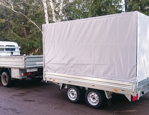 Прицеп бортовой двухосный с тормозом ССТ-7132-31 (платформа Ш=2047 мм)