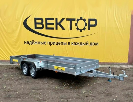 Бортовой двухосный прицеп без тормоза Вектор (ЛАВ) 81013E  5.0