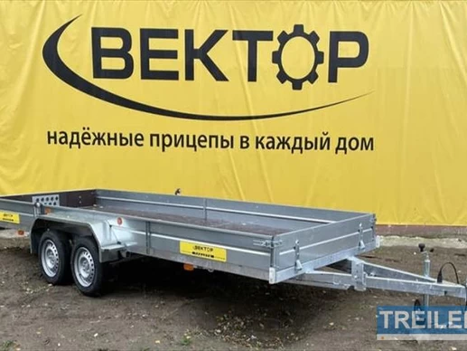 Бортовой двухосный прицеп без тормоза Вектор (ЛАВ) 81013E